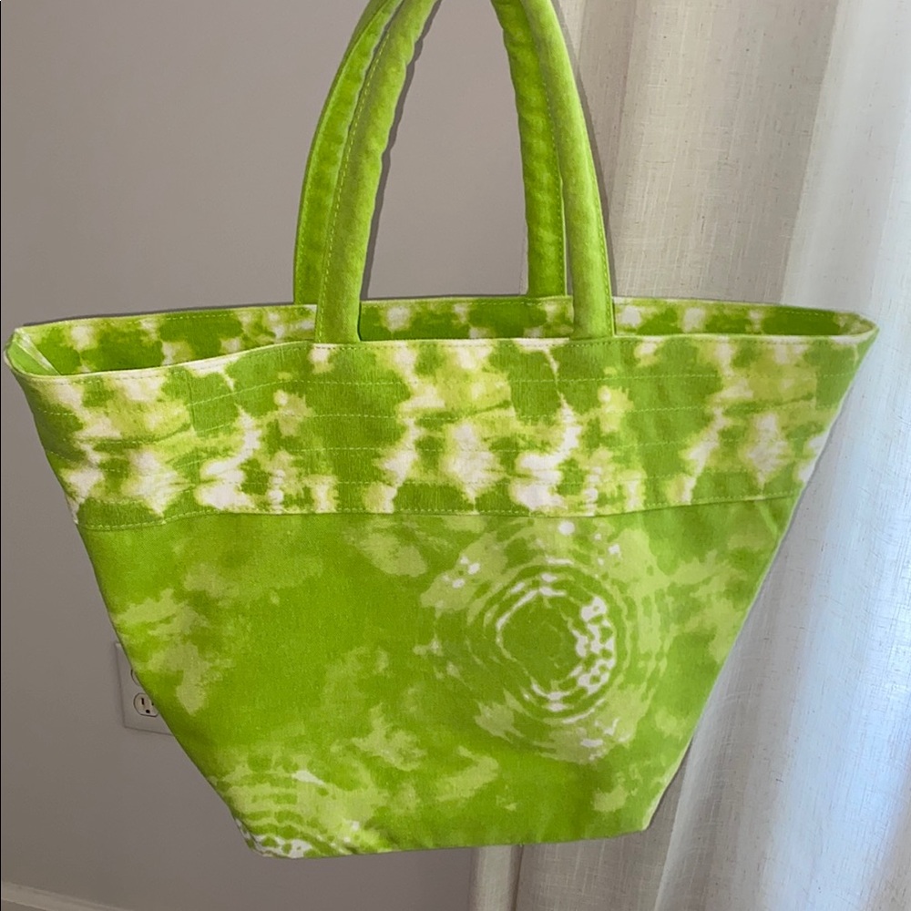 Green Tie-Dye Tote Bag